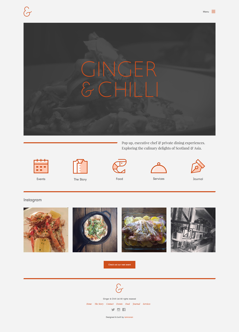Ginger & Chilli Desktop design